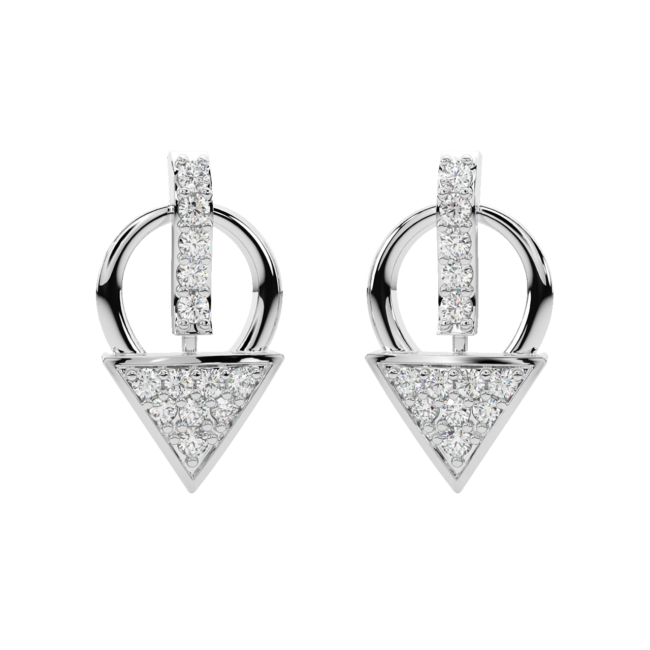 Eileen Round Diamond Stud Earrings